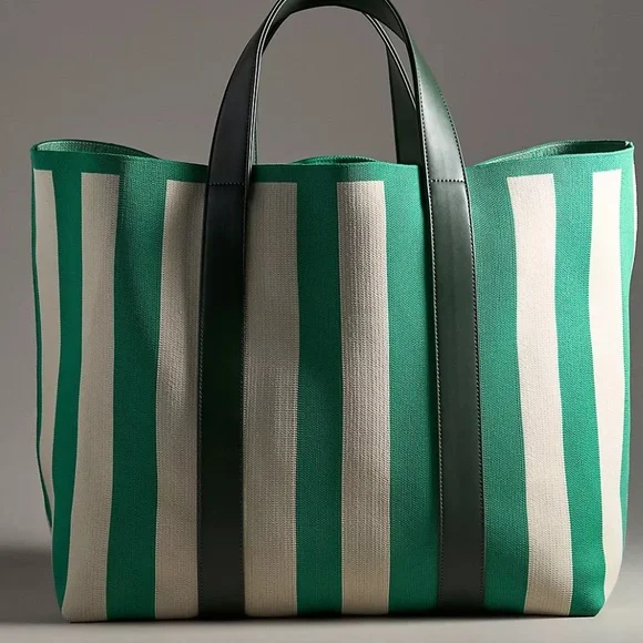 Anthropologie Big Striped Tote Bag (New) - Picture 3 of 3